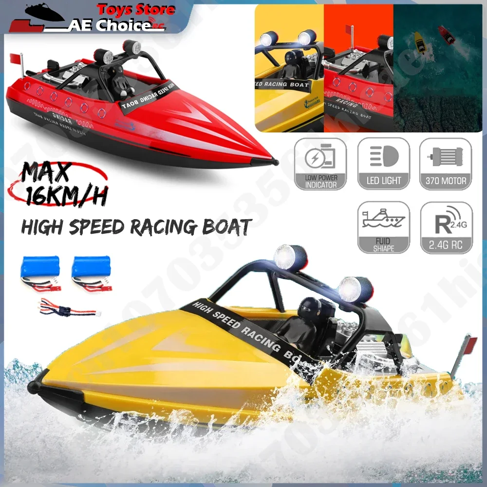RC Jet Boat 2.4GHz - 16km/h High-Speed Remote Control Boat with Storage Bag, Ideal Gift for Kids, Adults & Boys