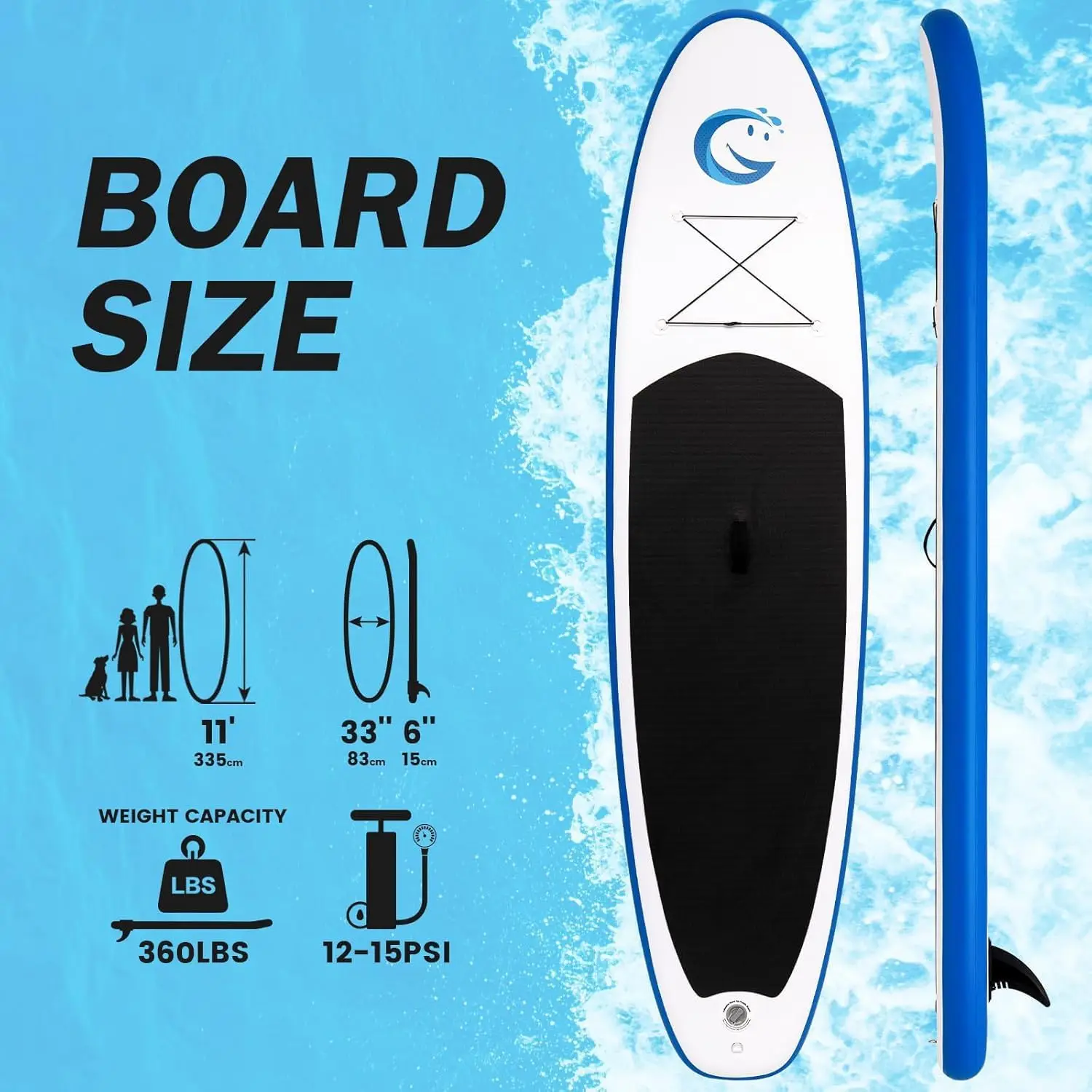 Stand Up Paddle Board Ultra-Light Inflatable Paddleboard with SUP Accessories for Adults & Youth of All Skill Levels