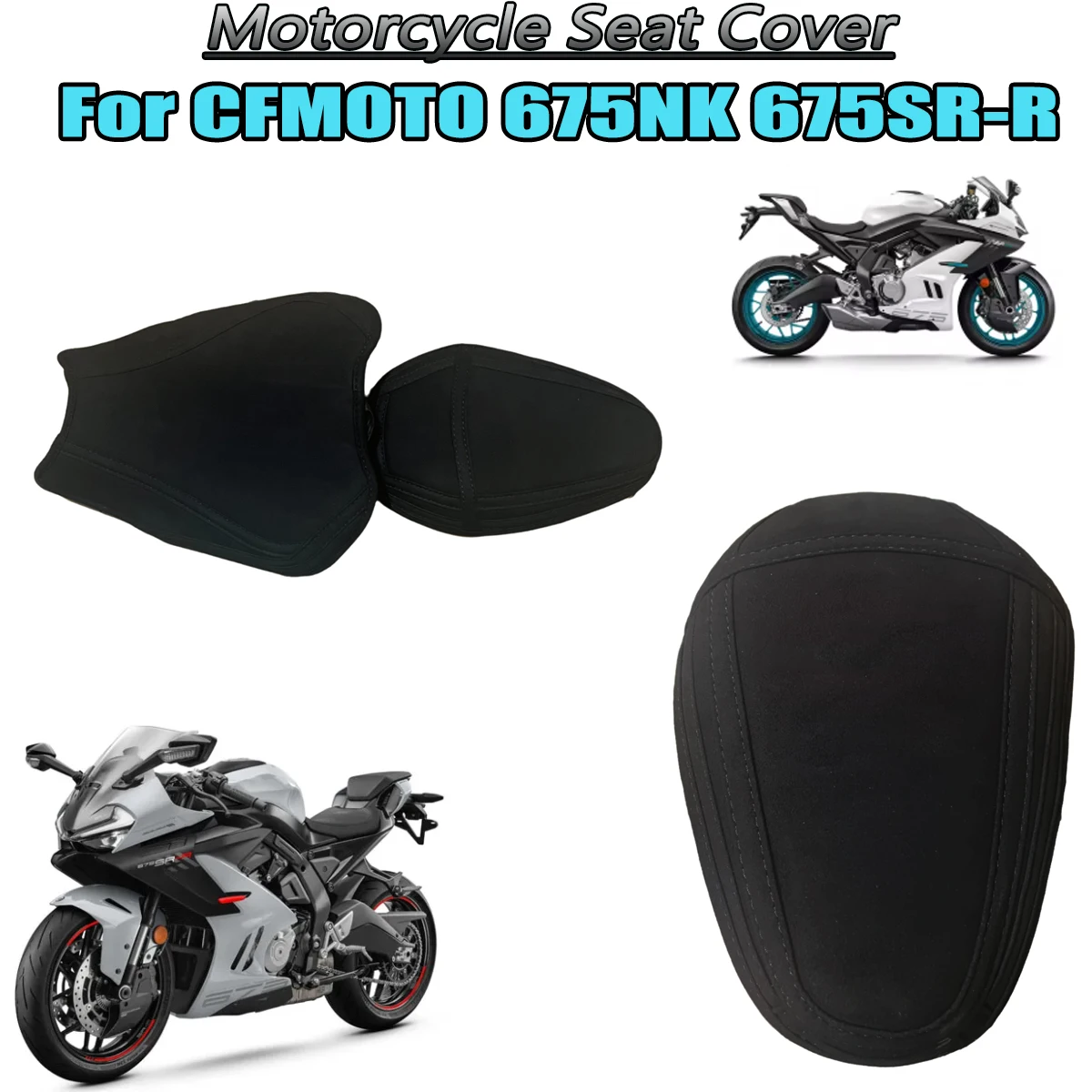 Motorcycle seat cover suede seat cover suitable Fit For CFMOTO 675NK 675SR-R 675 SR NK SS CF650-10-11 675SRR