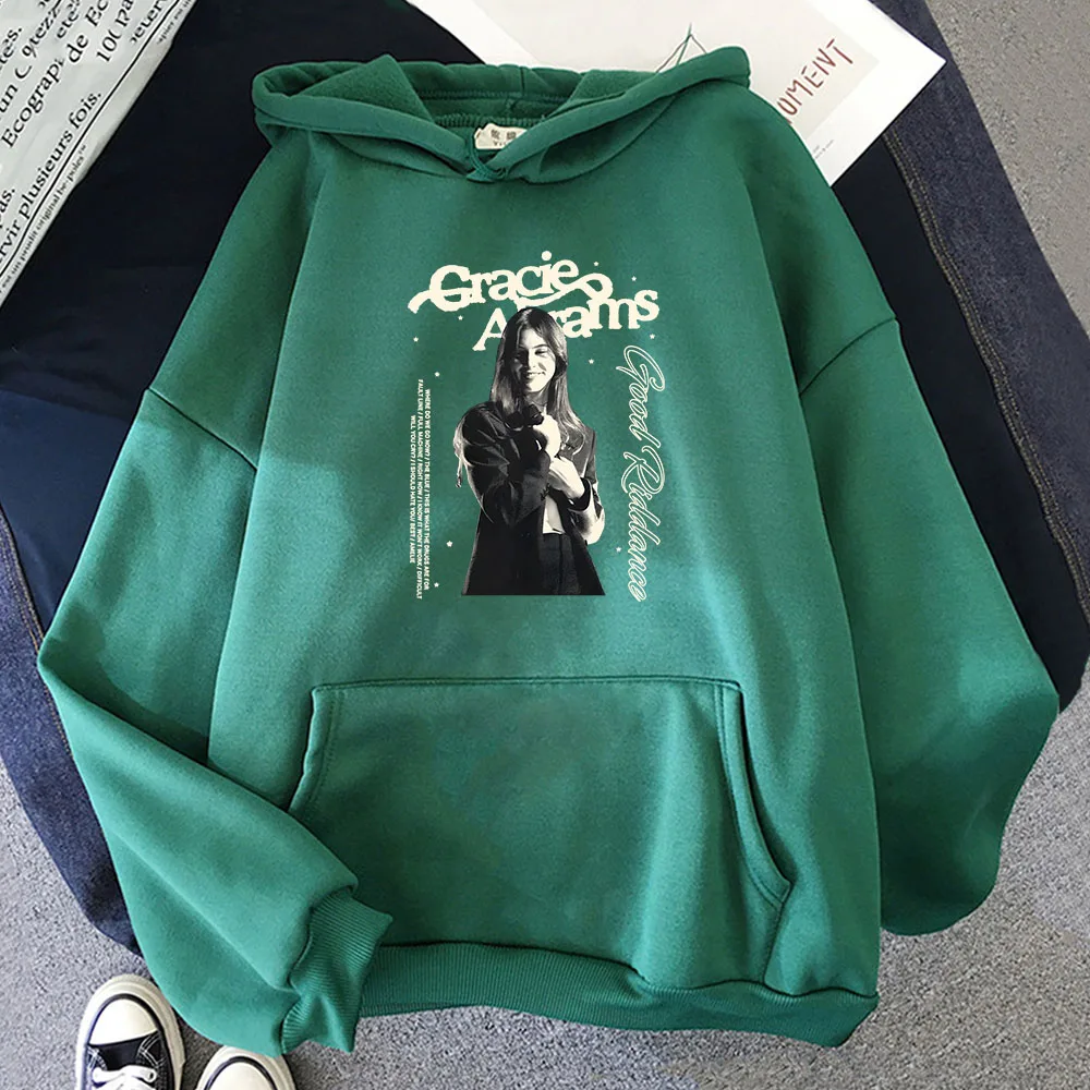 Gracie Abrams Singer Graphic Hoodies The Secret of Us Album Tour Sweatshirt Winter Casual Pocket Pullovers Print Clothes Unisex