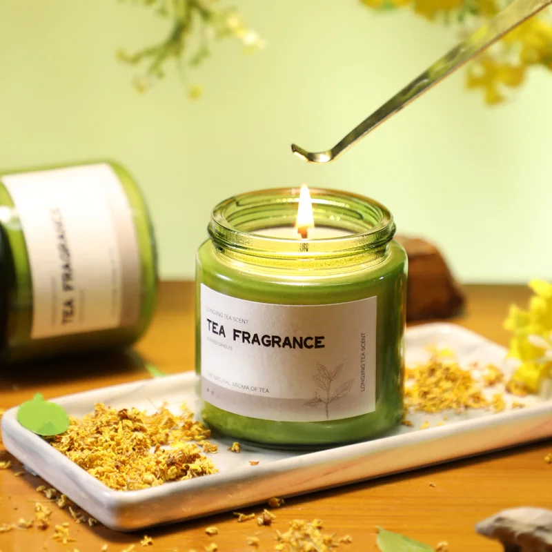 Tea scented candles ins premium sense smokeless low retro essential oil fragrance souvenir
