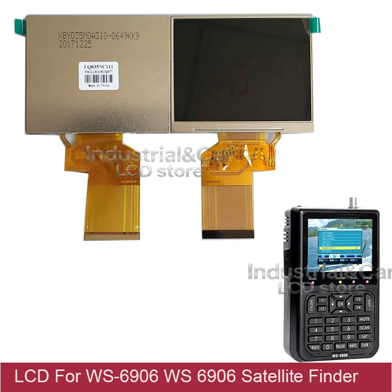 Original New A+ 3.5 Inch HD TFT LCD For Satlink WS6906 WS-6906 WS-6908 Satellite Finder LCD Screen Panel LQ035NC111 LQ035NC121
