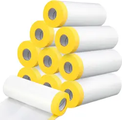 Pre Taped Masking Film Painters Plastic Sheeting Film Tape Car Paint Masking Film Automotive Painting Covering Furniture Tapes