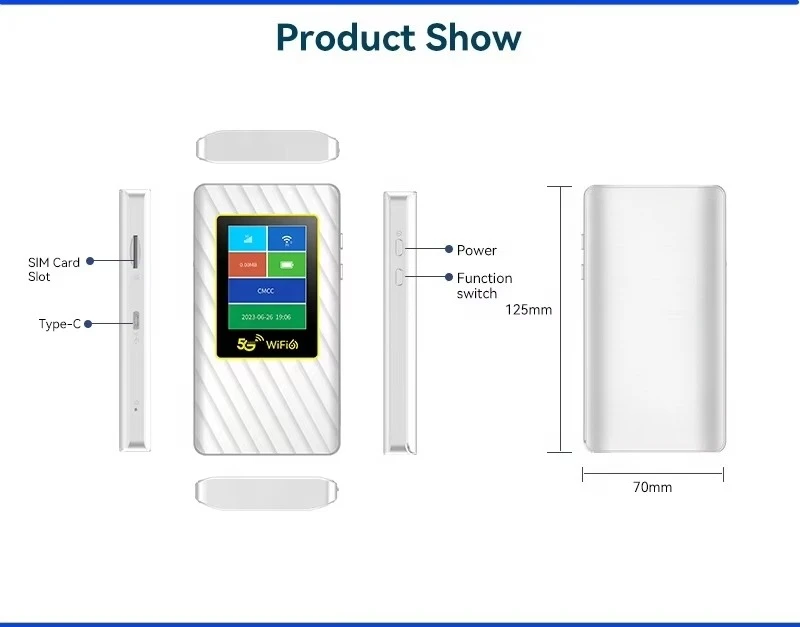 5G Mobiler WLAN-Router 5000 mAh Akku