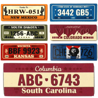 Metal RC Car License Plate Kit Decorations Accessories Compatible with Traxxas TRX-4 Tamiya CC01 Axial SCX10 D90 1/10 RC
