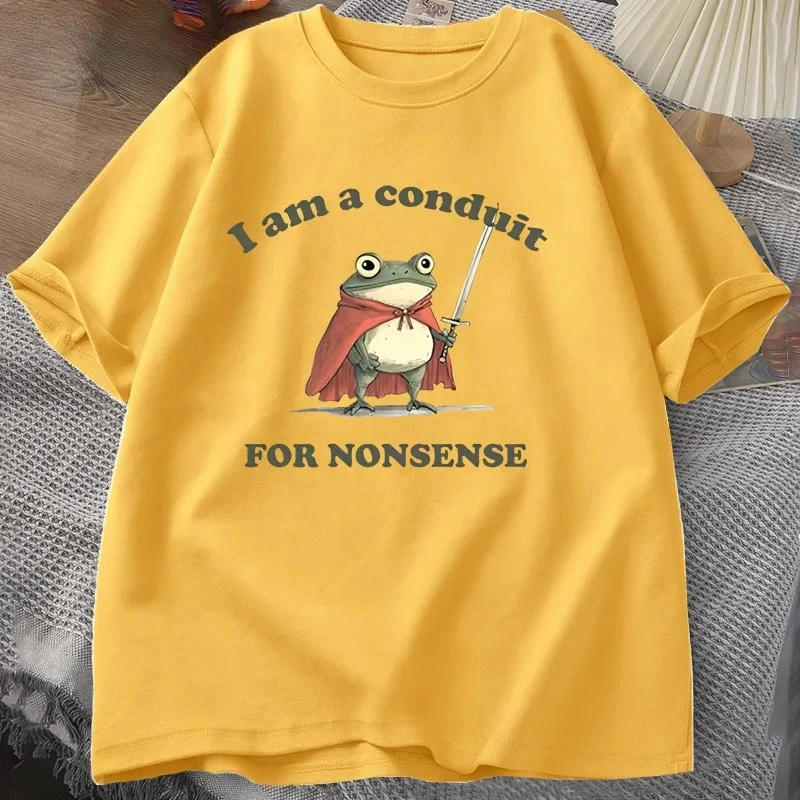 أنا قناة للغواس تي شيرت الرجال النساء مضحك غريب الأساسية الضفدع التي شيرت المحملة الكبار الجرافيك تي شيرت الفكاهة امرأة الملابس #6