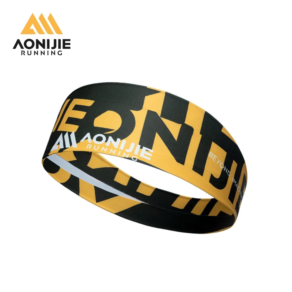 AONIJIE-Diademas para deportes al aire libre para hombres y mujeres, banda elástica para el sudor que absorbe la humedad para correr, Fitness, Yoga, ciclismo E4431