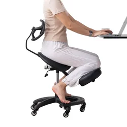 Ergonomischer Computers tuhl nach Hause bequemer sitzender Bürostuhl Rückenlehne Sitz haltung Korrektur Knies tuhl verstellbar