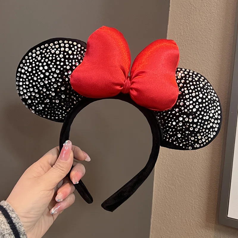 Affordable Luxury Mickey and Minnie Sparkling Rhinestone Headpiece—Playful and Cute, Unisex Amusement Park-Themed Photo Headband view 4
