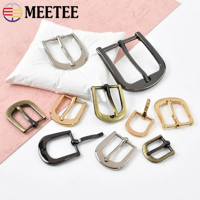 10/20Pcs 12-38mm Metal Belt Buckles Pin Clasp Bag Strap Shoes Webbing Dog Collar Coat Pants Decor Hook Leather Craft Accessories