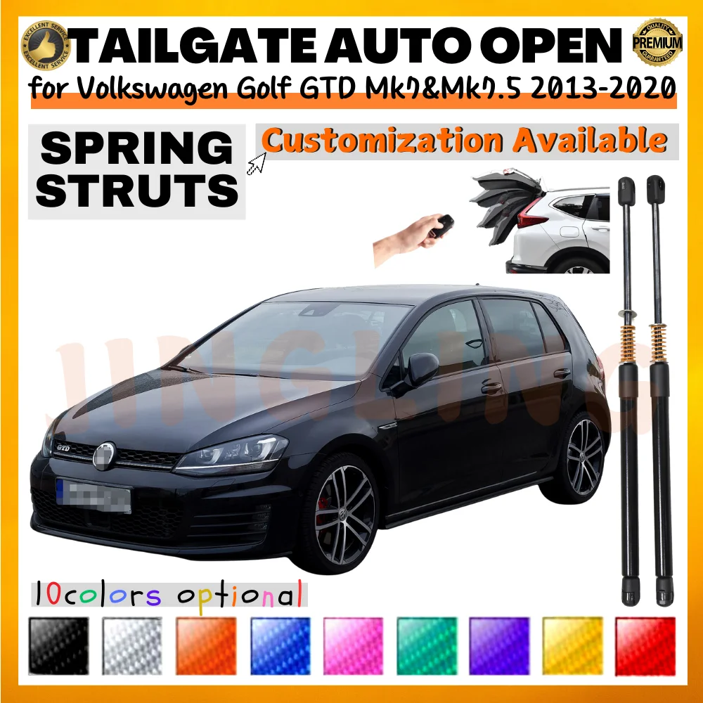 

Qty(2) Trunk Struts with Spring for Volkswagen Golf GTD Mk7&Mk7.5 2013-2020 Rear Tailgate Boot Lift Supports Shock Absorbers
