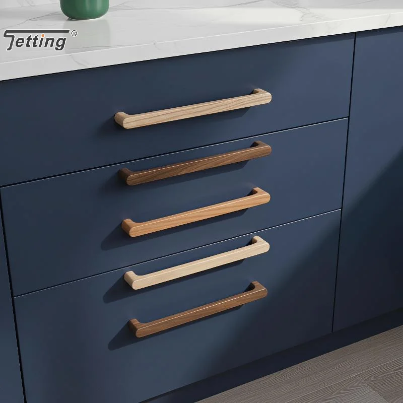 Nordic Wood Furniture Handles Walnut Wood Beech Wood Cabinet Pulls Wardrobe Door Handles Decoration Room Furniture Hardware