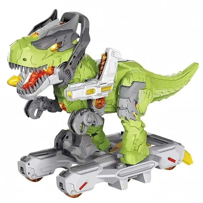 Electric Overlord Dinosaur Inertia Gliding Sound and Light Spray Mounted Toy Car Boy June 1 Gift