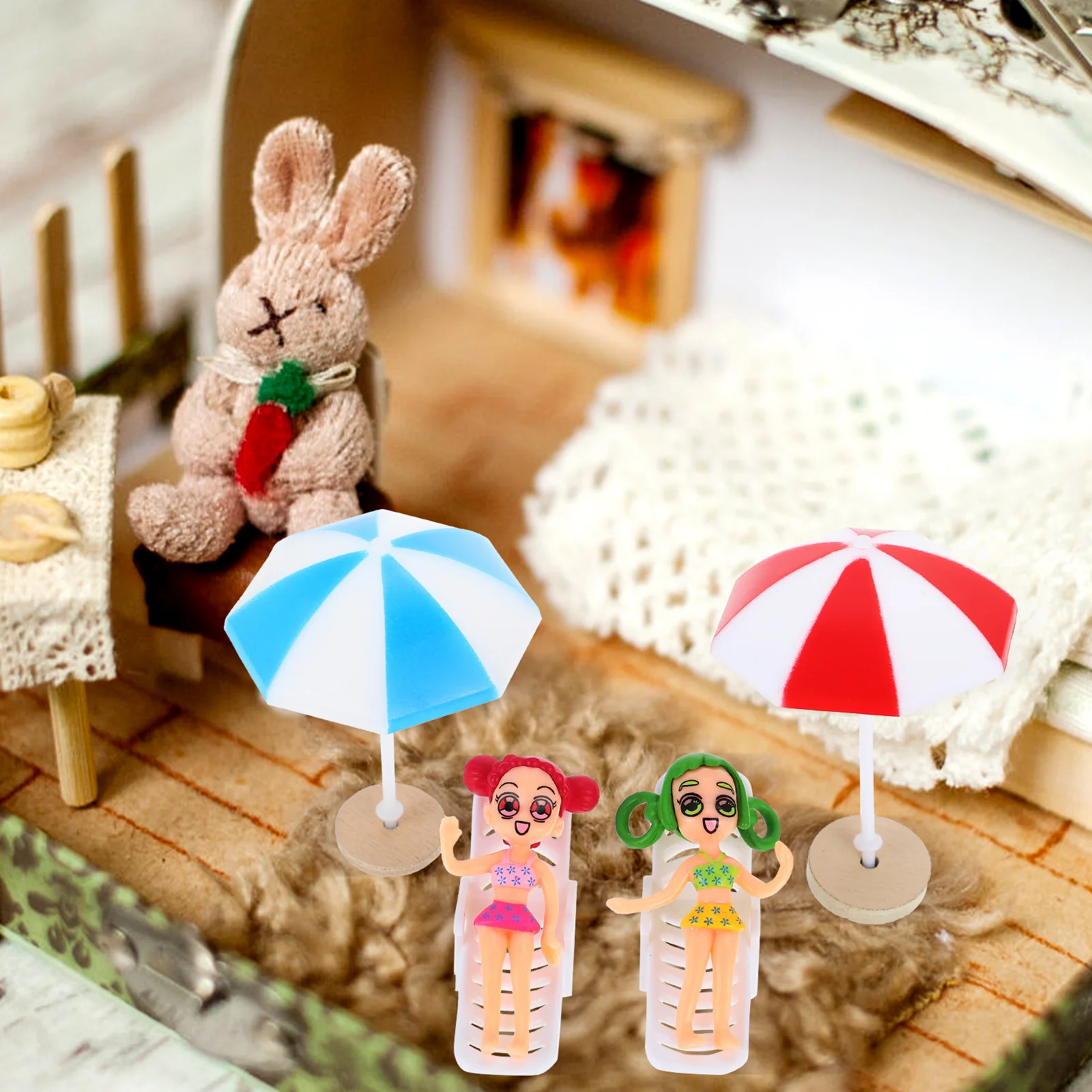 

1 set 1 Set Miniature Beach Ornament Kit Premium Plastic Ocean Landscape Micro Miniatures Decorations For Dollhouse Desktop Home