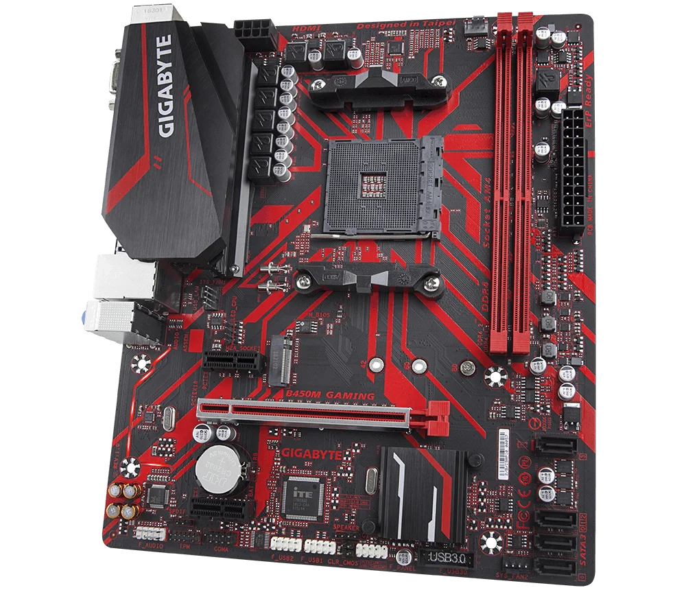 Imagem -03 - Placa-mãe Gaming Gigabyte-ga B450m Placa-mãe Double Channel Am4 B450 2-ddr4 Dimm M.2 Usb 3.1 Micro-atx Max32g