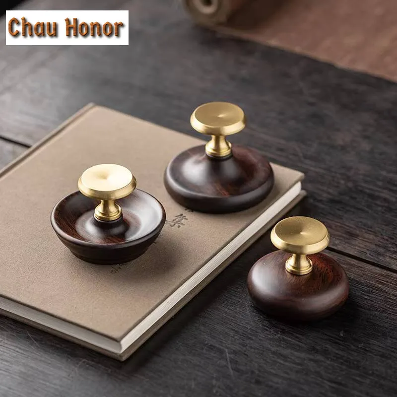 Black Sandalwood Teapot Cover Holder Creative Opper Cover Frame Household Zisha Pot Lid Shelf Kung Fu Tea Drinkware Ornaments