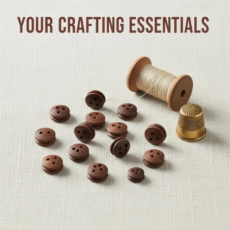 B*20Pcs/bag Ancient Sailboat Model Accessories Black Walnut Deadeye Model Ship Pulley For DIY Ship Model Making Tools Supplies