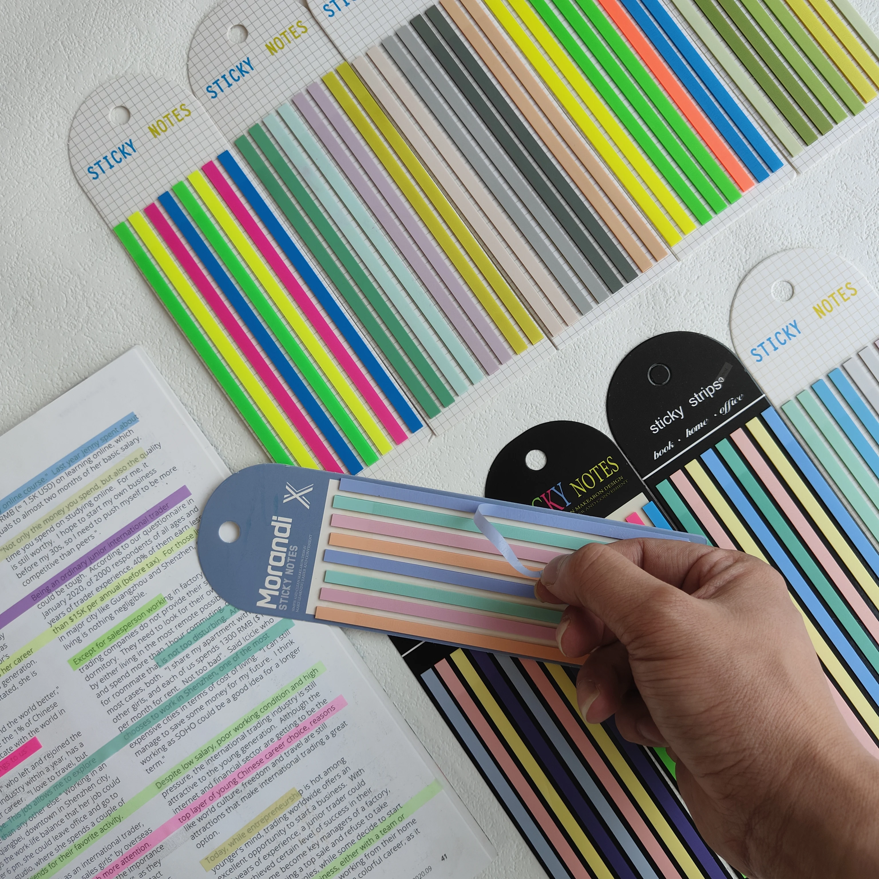 10 Packs/Set Sticky Transparent Sticky Notes Self-Adhesive BookMarkers Annotation Reading Book Clear Tab Kawaii Cute Stationery