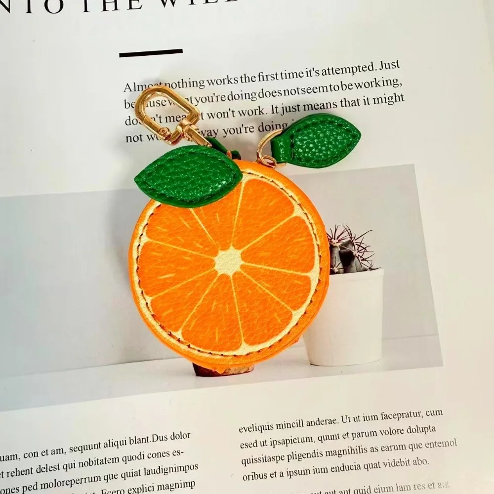 Cute Watermelon Shaped Keychain Mini Coin Purse Portable Fruit Storage Bag Hanging Charms Lightweight Accessories Women Gift
