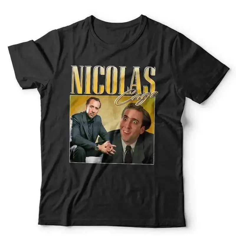 

Nicolas Cage Appreciation T Shirt Homage Throwback Stag Hen Do Funny