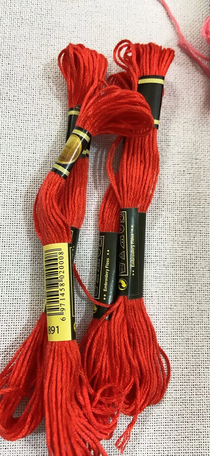 10PCS/LOL Set Cross Stitch Thread Embroidery Floss For Beginners DIY Craft Bracelet Craft Skein No Repeat Rainbow DMC CODE 891