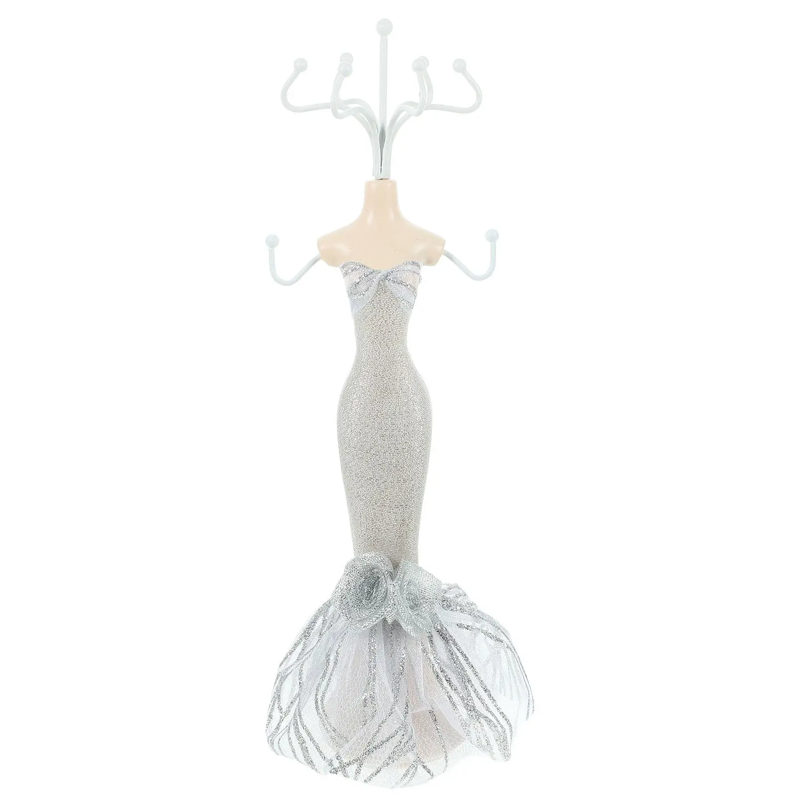 

Винтажная подставка для украшений в виде женского манекена из смолы, элегантный европейский дизайн, 8 крючков, органайзер-витрина для серег и ожерелий