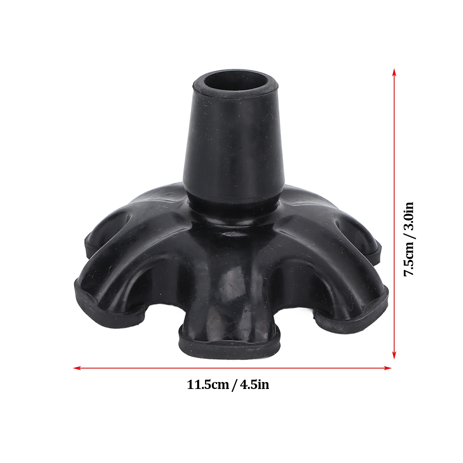 Crutches Accessories Walking Cane Tip Silicone 6 Pillar Design Strong Stability Prevent Slipping 22mm Walking Sticks Foot Pad