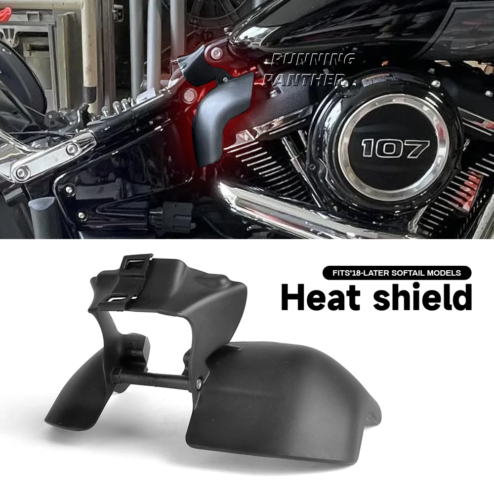 

Motorcycle Heat Shield Mid-Frame Air Deflector Trim Cover For Harley Softail Breakout Street Bob Fat Bob Low Rider FXBR 2018-24