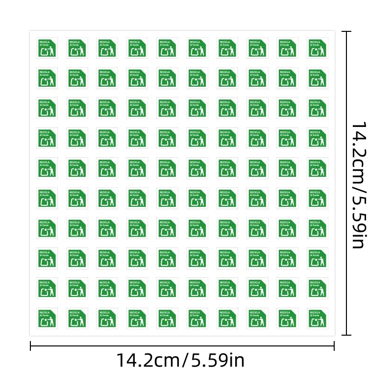 1000 قطعة 1 سنتيمتر/0.39in اسبانيا إعادة تدوير التسمية اسبانيا تنظيم جديد تصنيف LabelEPR التعبئة والتغليف الامتثال ملصق #6