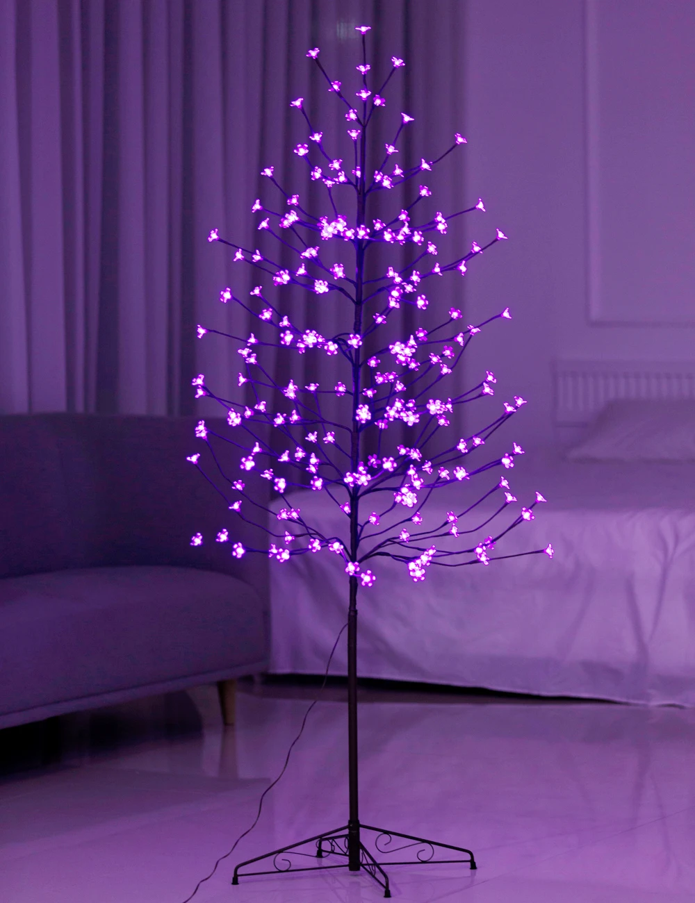 208L purplr cherry blossem tree light halloween decoration