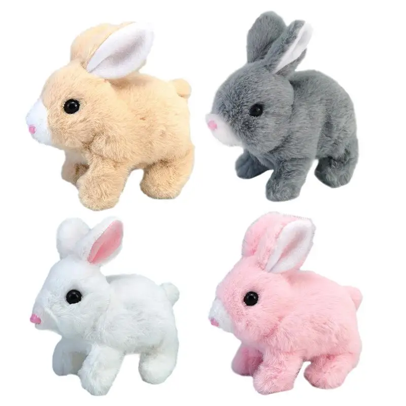 

Electric Rabbit Toy Interactive Electronic Pet Plush Bunny Toy Plush Bunny With Walk Bark Move Mouth Birthday Gift For Kids