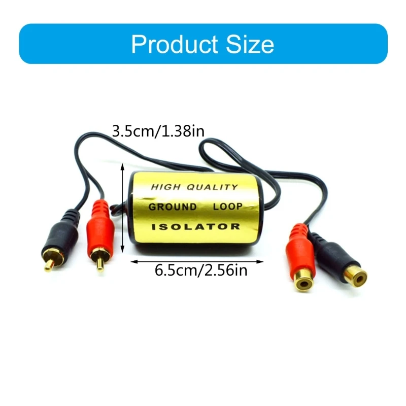 Car Audio RCA Noise Filter 2 Channel Ground Loop Isolator Noise Eliminator Car Amplifier Installation Products