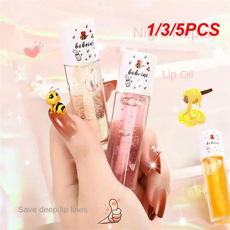 1/3/5PCS Lip Primer Reduce Lip Lines Anti-drying Lip Balm Lips Makeup Lipstick Base Lip Nourishing Mirror Water Lip Gloss