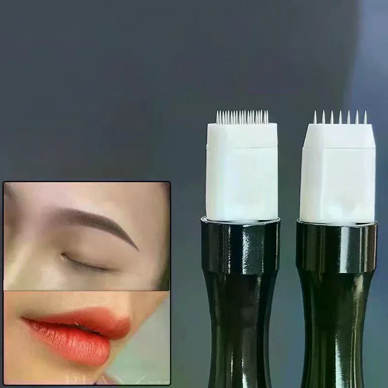 2pcs Microblading Tattoo Fog Needles Permanent Makeup Manual Pen Tattoo Needle Light Oxygen Needles For Fog Eyebrow Lip Eyeline