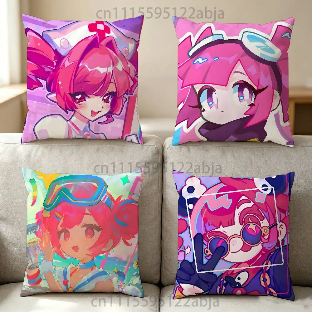 M-Muse dash B-Buro Throw Pillow Case 40x40cm Decoration DIY Square Chair Pillowcase Pad Cover