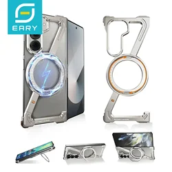 Eary for Samsung Galaxy Z Fold 8 7 6 5 Case for Magsafe 360Rotatable Magnetic Stand Metal Frameless Screen Protector Phone Cover
