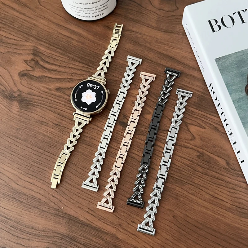 

Diamond Women Strap For Samsung Galaxy Watch 7 6 5 40mm 44mm Bracelet Metal Watchband For HUAWEI GT 6 5 4 PRO 3 2 20/22/18mm
