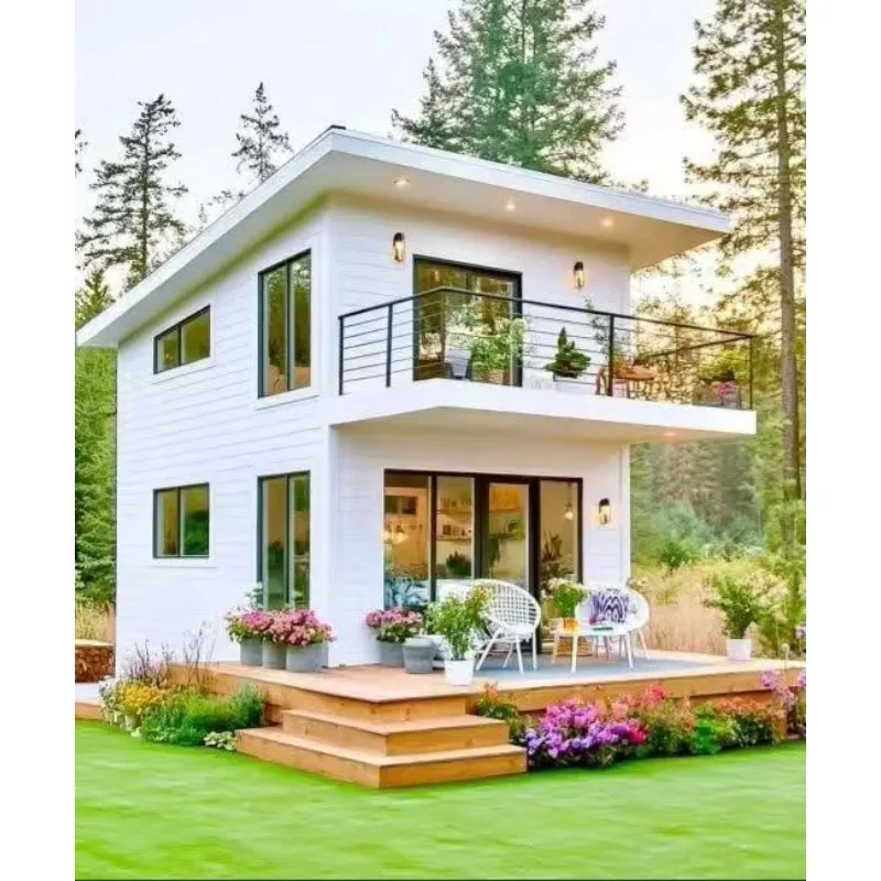 Modular Customized Color Removable and Detachable Prefab Container House 40FT Shipping Container House Stainless Steel