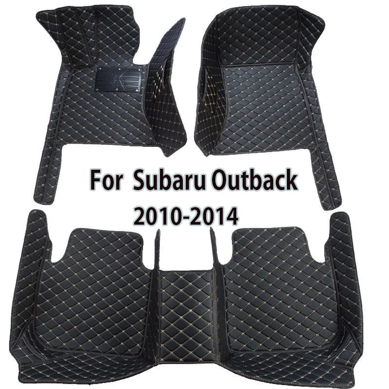 Car Floor Mat For Subaru Outback 2010 2011 2012 2013 2014 Waterproof PU Leather Diamond Custom Woman Interior 1Pc Auto Accessory