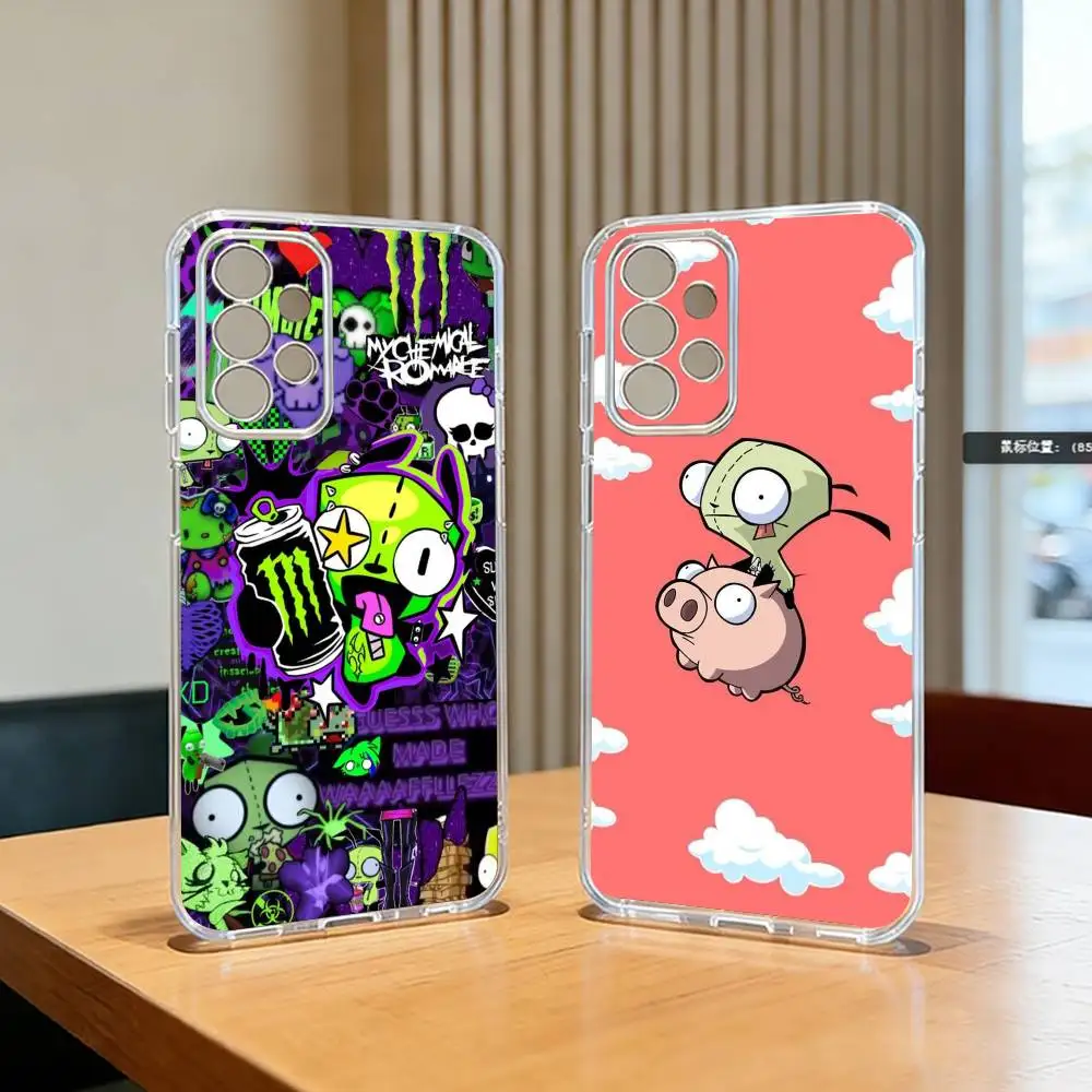 Madness-s Invader Zim Gir-ES  Phone Case Transparent Silicone Soft For Samsung S25,S24,S21,S22,S23,S30,Ultra,S20,Plus,Fe