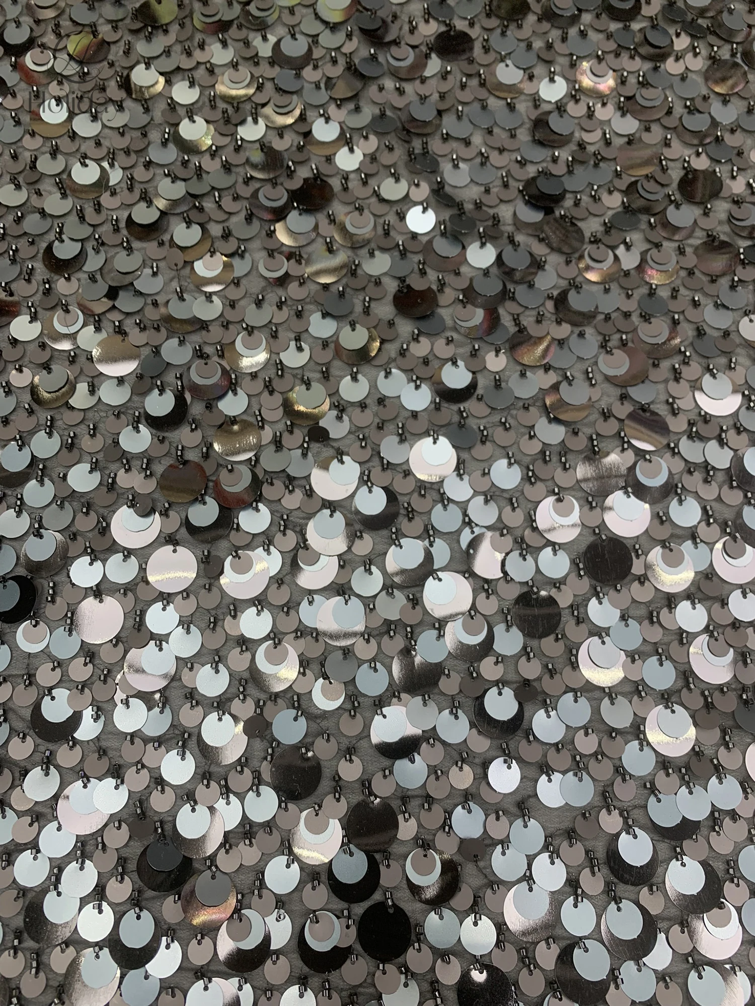 Tessuto di paillettes con perline di lusso, tessuto di fascia alta per abiti da sposa, moda couture, materiale per costumi fai da te