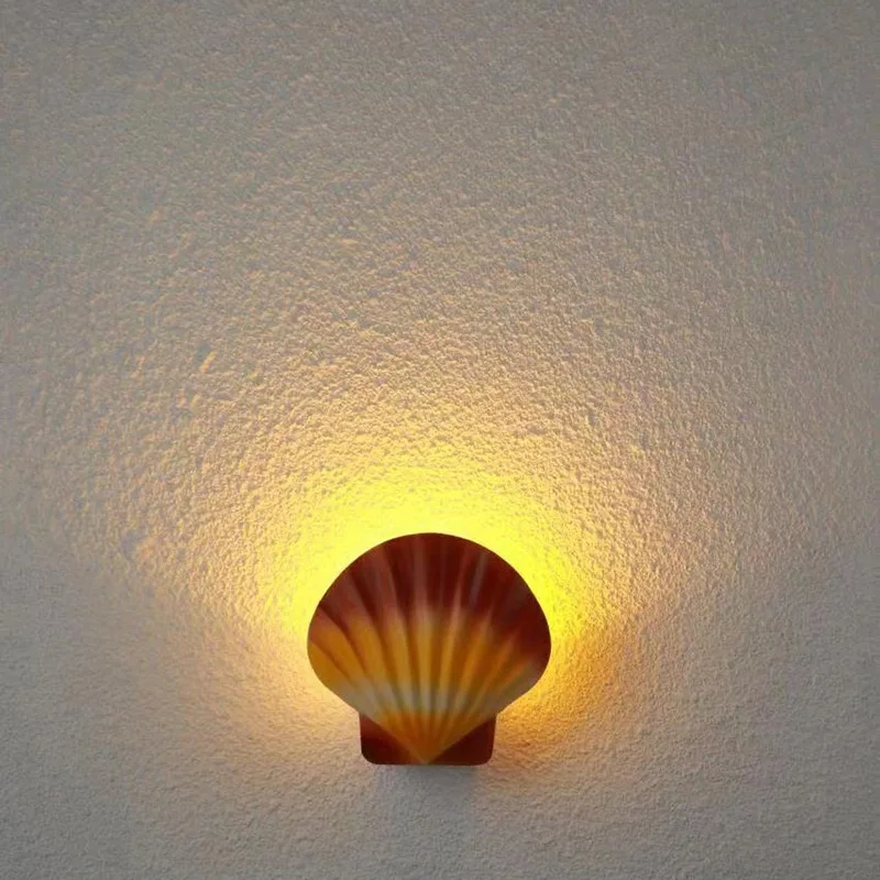 New Outdoor Villa Wall Lamp with Shell design for Bedroom, Living Room, Study and Courtyard