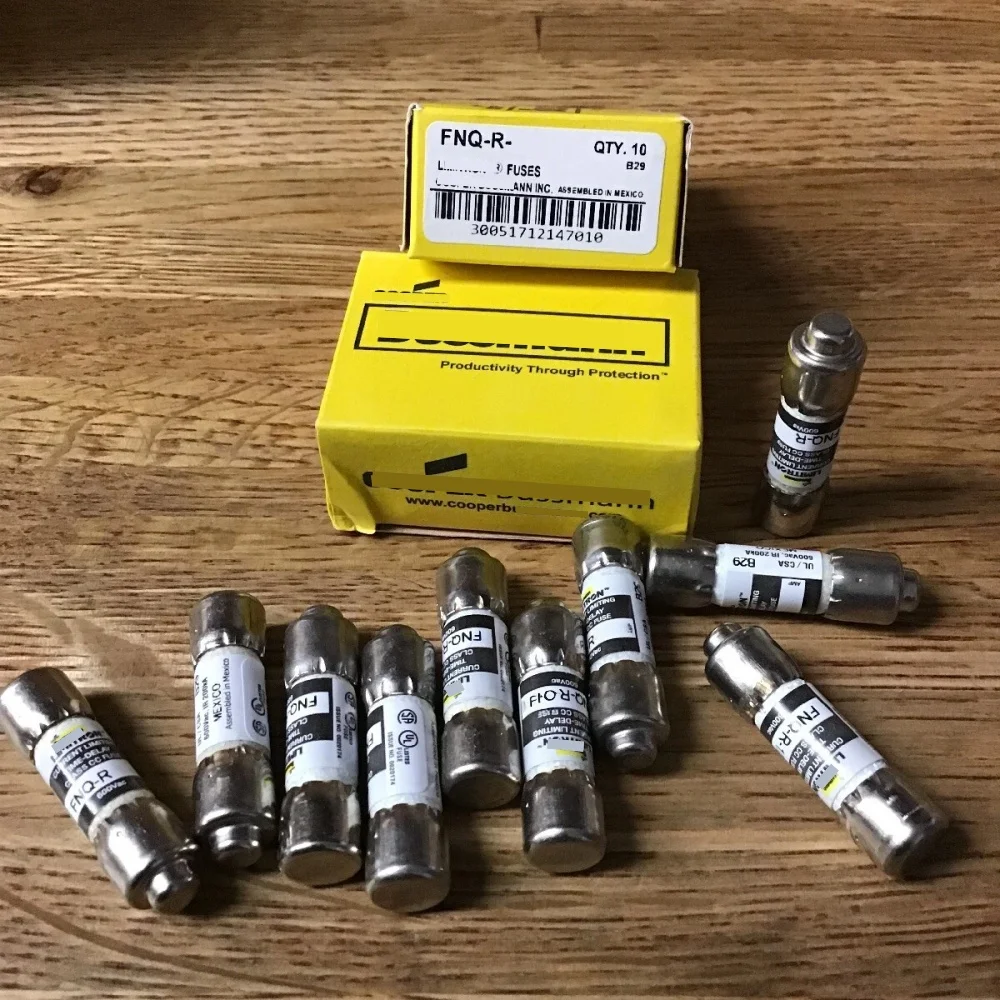 FNQ-R-20  Time Delay Class CC Fuse, 20A 600VAC OEM【10-Pack】