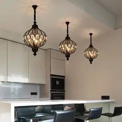 American Country Lantern Pendant Lamps Dining Table Hanging Lights For Kitchen Living Room Bedroom Corridor led Industrial Lamps