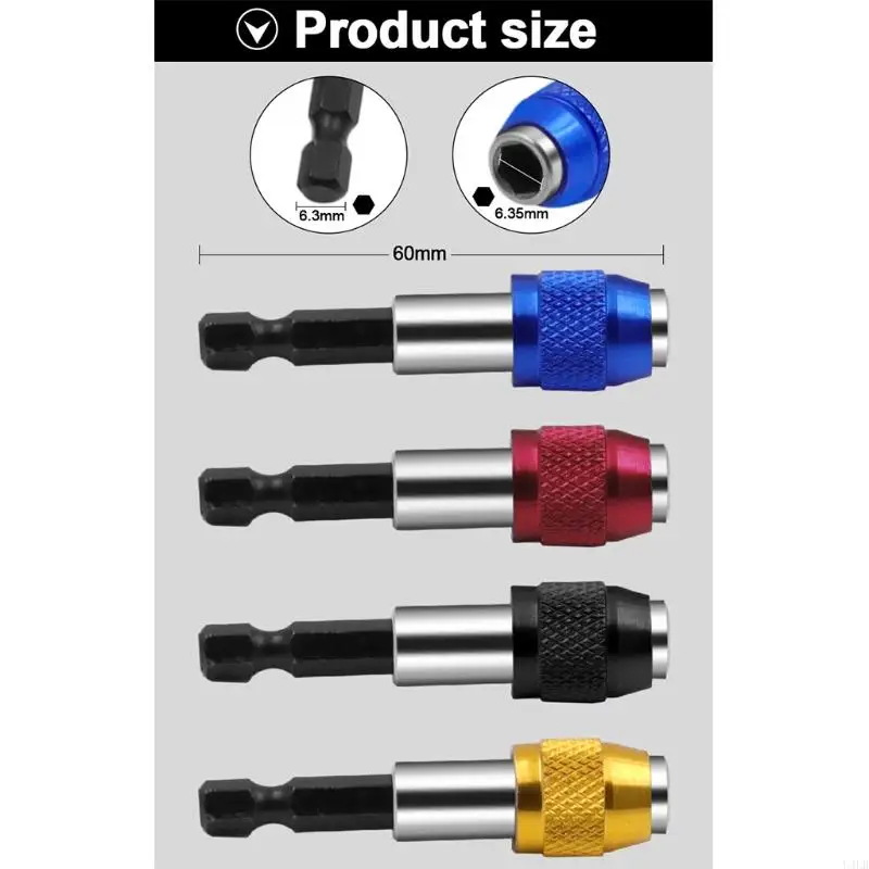 Bit per trapano estensione del cacciavite magnetico Bitt Porta della barra Adattatore Chuck U4LB