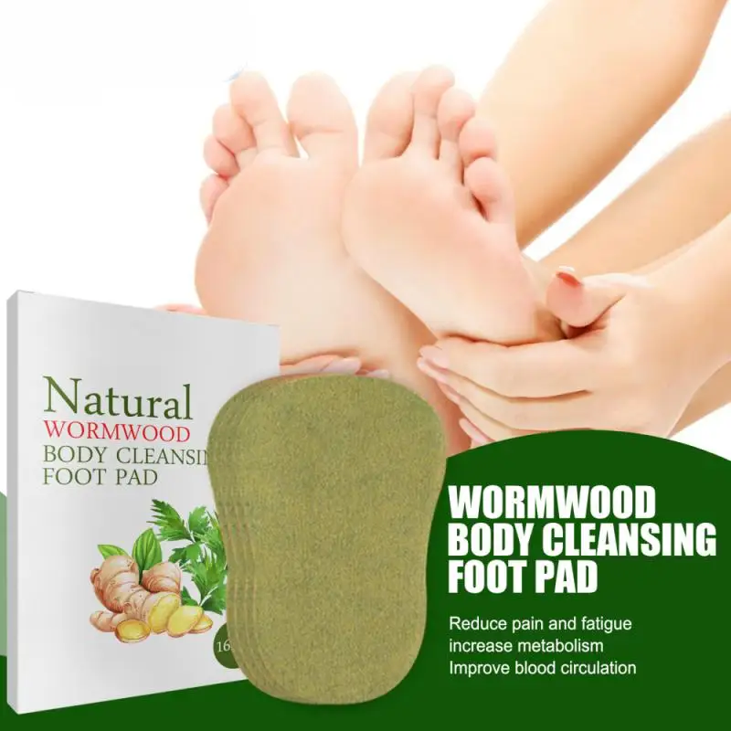 16Pcs Wormwood Detox Foot Patch Cleansing Toxins Foot Patches Adhesive Detox Foot Pads for Leg Health Cleansing Foot Care Pads