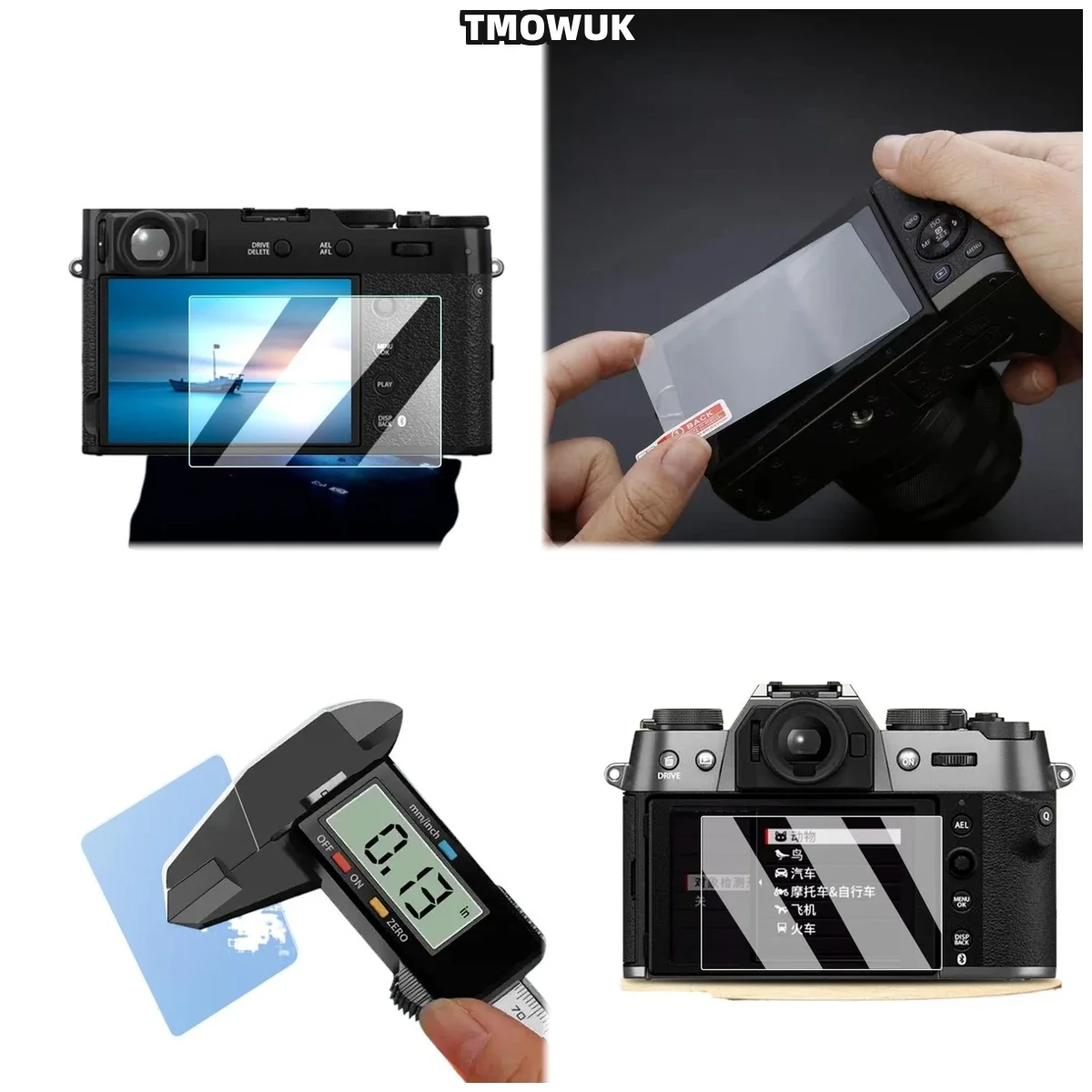 For Fujifilm XT-5 XT-4 R50 R8 XS10 X-100V Pro3 9H Hardness HD Tempered Glass Film For LCD Screen Protection