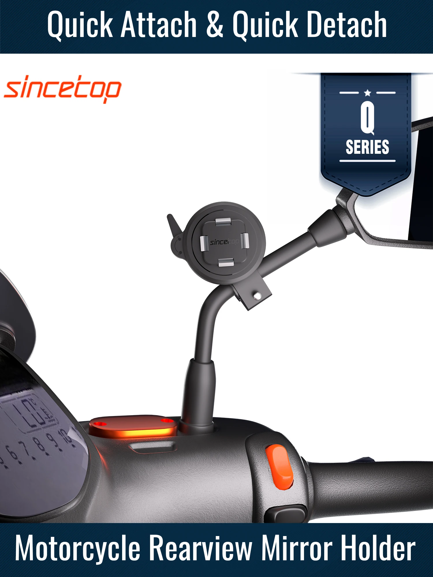 

Motorcycle Mirror review Mobile Phone Holder/Mount,Moto Accessories for Ducati Yamaha Kawasaki Stand Upgrade series Q