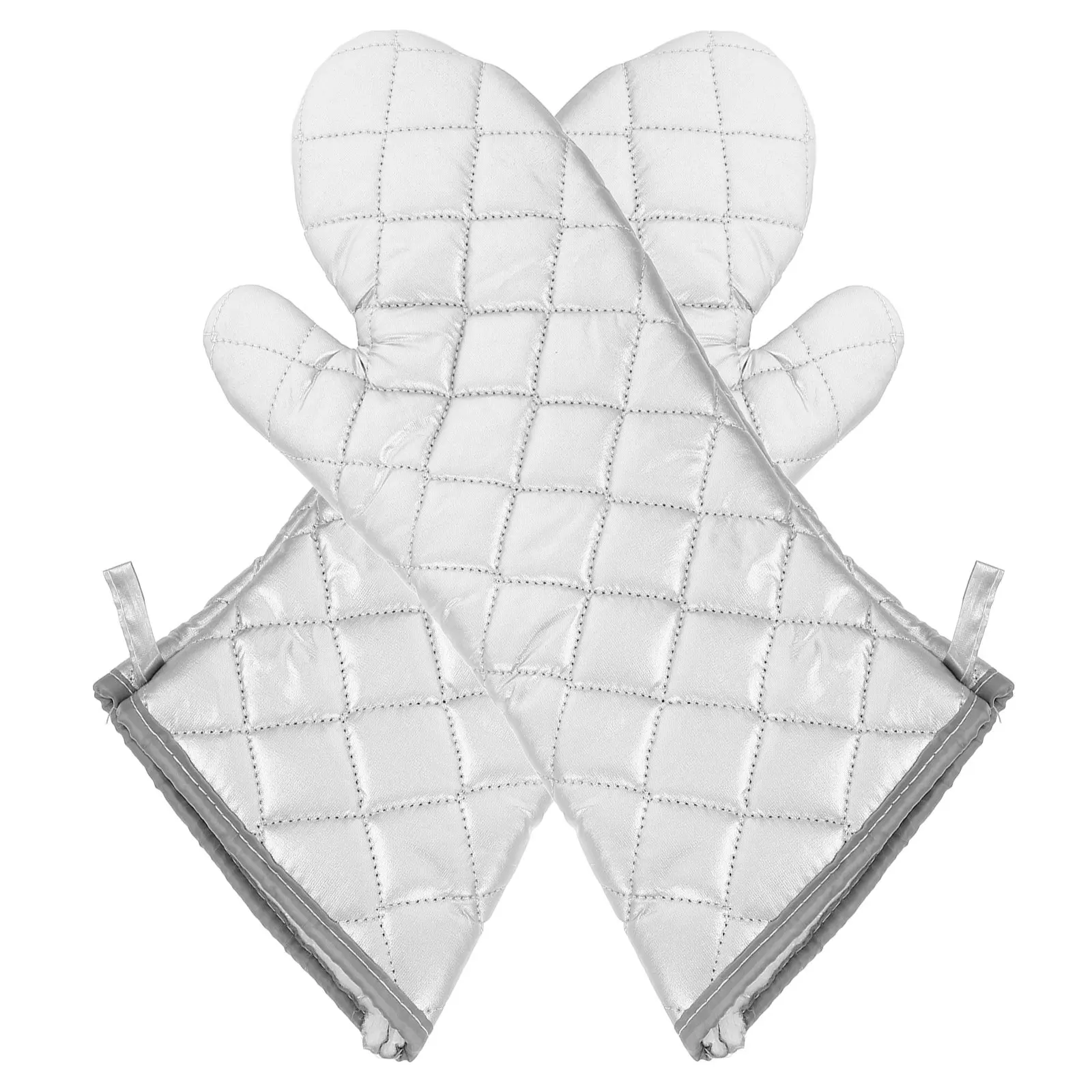 2 Pcs Kitchen Mittens for Oven Anti-scald Gloves Insulated Mitts Baking Heat Resistant