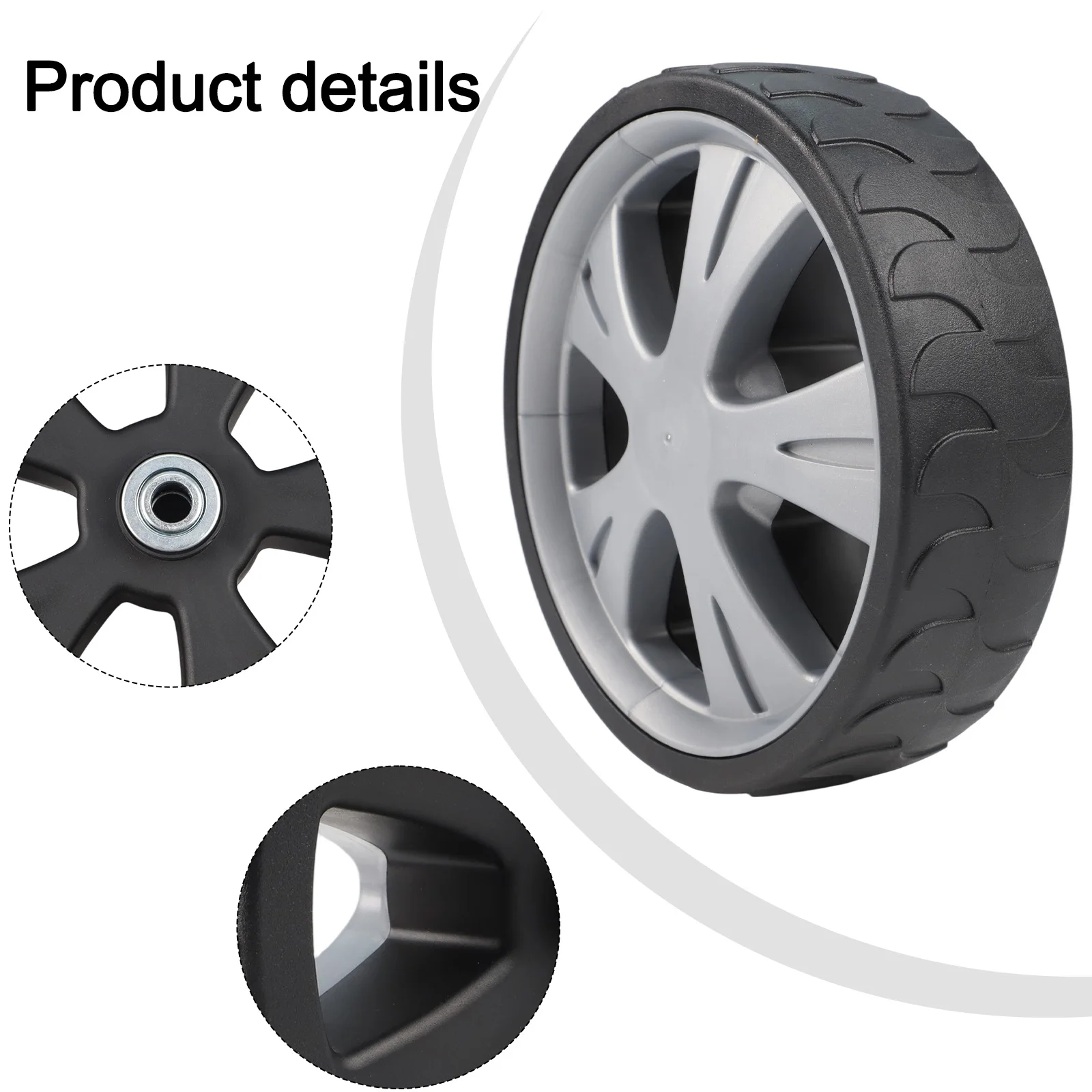 Replacement Wheel Lawn Mower Wheel Robust Material Stability On Uneven Terrain Versatile Compatibility Easy Rolling Design